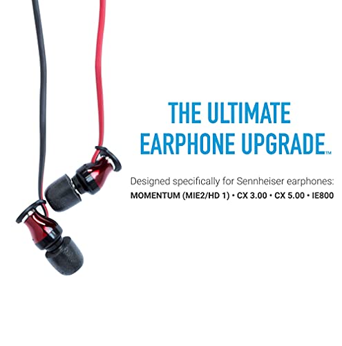 Image of Comply Isolation Noise Cancelling Memory Foam Earphone Tips for Sennheiser HD1 Momentum MIE2, IE 800 S, CX 3.00, 5.00 and 7.00BT, Premium Replacement Earbud Tips, Comfortable Secure Fit(S /M /L,3 Pairs)