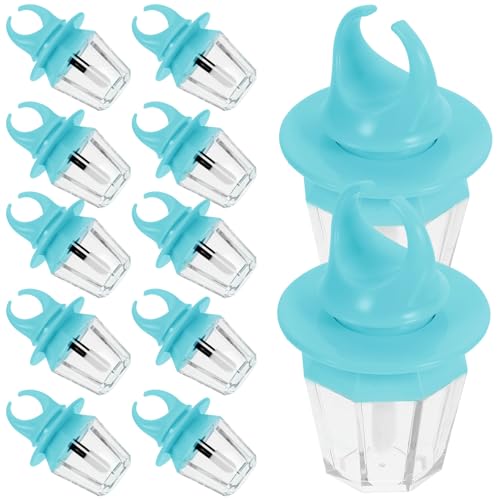 NOLITOY 12 Piezas tubo de brillo de labios cuchara contenedores vacios Brillantina tinte puré derramar tubo vacío de brillo de labios envases de brillo de labios vacíos el plastico Blue