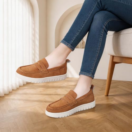 Image of QAE Loafers for Women Comfortable Slip On Shoes Casual Fashion Sneakers