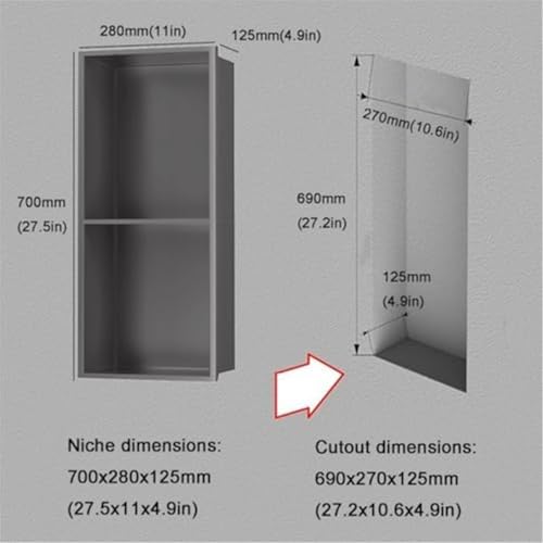 Support mural de douche étanche en acier inoxydable pour gain de place - 4