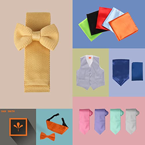 Dan Smith Ascot Scarf For Wedding Blue Satin Solid Self Cravat Tie Ascot Hankie Set 46 In C.c.aq.e.017 Light Sky Blue #TOP4