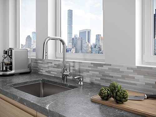 Pfister Zanna Kitchen Faucet With Pull Down Sprayer And Soap Dispenser, Single Handle, High Arc, Polished Chrome Finish, F5297Znrc #TOP3