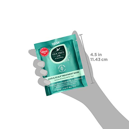 Hask Tea Tree Revitalizing Deep Conditioner Treatments For All Hair Types, Color Safe, Gluten Free, Sulfate Free, Paraben Free - Pack Of 12 #TOP7