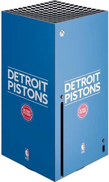 Skinit Decal Gaming Skin Compatible with Xbox Series X Console - Officially Licensed NBA Detroit Pistons Away Jersey Design