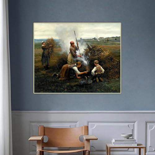 Toile brosse brûlante Daniel Ridgway Knight pour habiller un grand mur vide de salon 80x120 cm