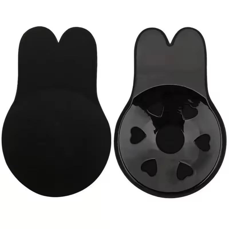 Rabbit Shape Adhesive Nipple Cover Pasties for Women, Black-image-43