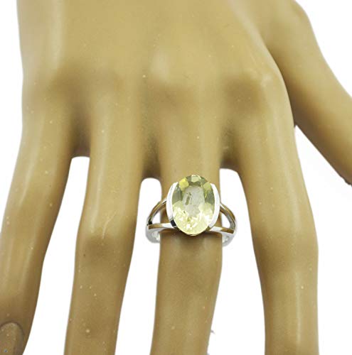 Bague quartz jaune argent 925 Bonnie le cadeau idéal