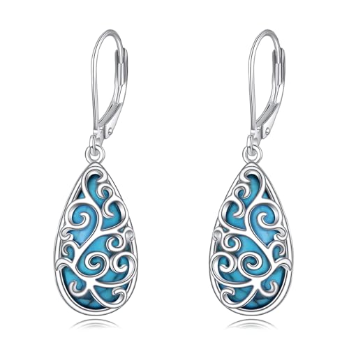 Boucles d'oreilles dormeuses pierre de lune argent : cadeau idéal d'anniversaire