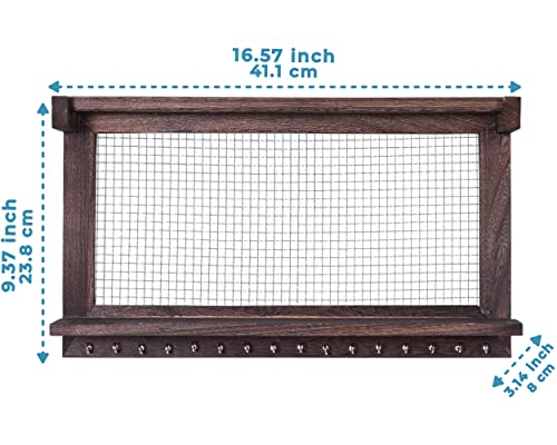 image for Comfify Rustic Jewelry Organizer – Wall Mounted Jewelry Holder with 