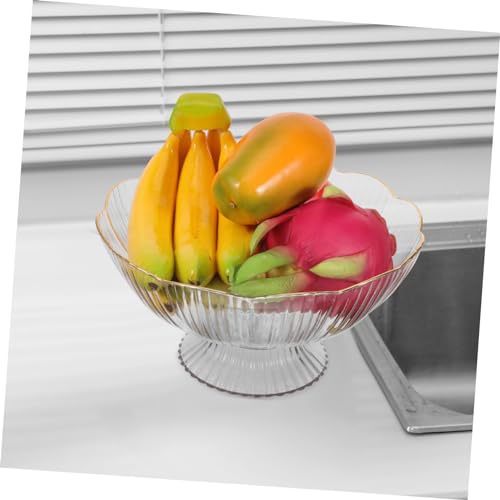 UKCOCO 2 Unidades Prato Alto De Frutas Porcelana Bandeja De Frutas Com Pés Tigela De Pés Redondos Pr