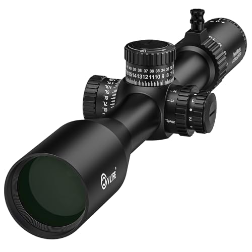 CVLIFE BearMight ED 6-24x50 FFP Rifle Scope - ED Glass, Zero Stop, Illuminated MOA Reticle, Side Focus Parallax Adjustment - First Focal Plane - Long Range Rifle Scope for Hunting - 34mm Tube