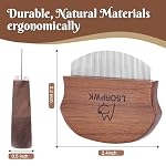 Eye Comb for Dogs & Cats,Wooden Tear Stain Remover for Pets,Gentle Grooming Tool with Rounded Tips,Flea Comb for Small Dogs. - Image 5