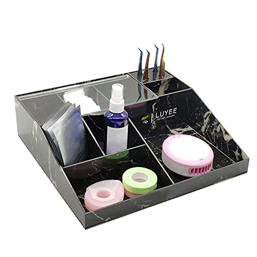 armazenamento cílios | Estojo Cosmético Acrílico com Design Furo Pinça - Ferramenta maquiagem beleza