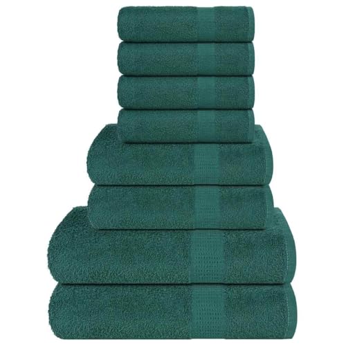 Vetnasa Juego de Toallas 8 Piezas 100% algodón Verde Manzana 360 gsm Casa y jardín, Ropa de casa, Toallas, Toallas de baño y Manoplas Verde 1,62 KG