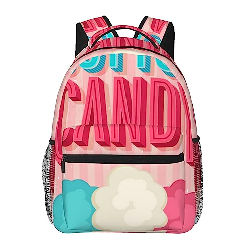 Sac à dos d'école léger Yorkie floral cotton candy pour fille et garçon