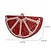 PENGZHI Women Rhinestone Clutch Purse Watermelon Shape Handbag Cute Fruit Crossbody Bag Crystal Wedding Party Purse, Red