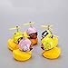 Qirc Gomma Gialla Anatra Giocattolo Accessori Auto Giallo Anatra Cruscotto Decorazione con Elica Casco Auto Decorazione Accessori (5pcsset)