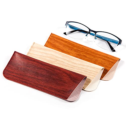 Image of TRIUMPH VISION 3 Pack Reading Glasses Pouch - Soft Eyeglasses Bag Portable Cloth Eyewear Case