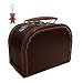 Produktbild Kinderkoffer (mit Borde) braun 16 cm inkl. 1 Reflektorbärchen, Kinderkoffer Malkoffer Spielzeugkoffer Puppenkoffer