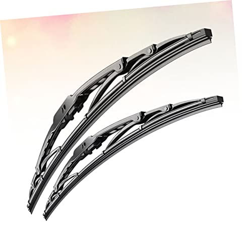 Milisten 2Pcs 21 Lâmina De Limpador De Pára-Brisa De Metal Preto Limpadores De Pára-Brisa De Osso Li