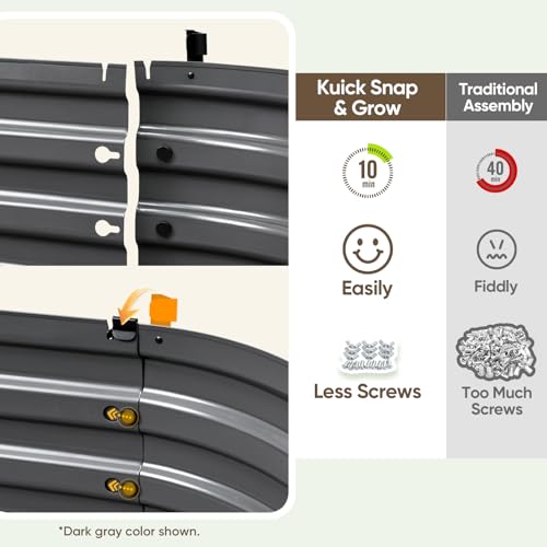 KING BIRD Faster Assembly Raised Garden Bed Bundle with Raised Garden Bed with Legs - Image 3