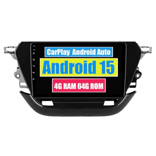 CarPlay Autoradio Opel Corsa F compatible Bluetooth et WiFi avec navigation GPS et écran Android