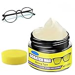 DISRIC Eyeglass Scratch Remover,Lens Scratch Restorer,Eyewear Lens Grinding Wax Restoration Cleaner for Home Office Travel Outgoing Road Trip School,Eyeglass Lens Enhancer,Sunglasses Cleaning Kit,30g
