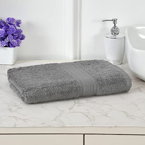 Image of FRESH FROM LOOM Luxury Edition 500 GSM Egyptian 100% Pure Cotton Towel | Soft Dual Stitched Bath Towel for Men & Women | No Hand Touch Production (27x54 inch | Charcoal Grey)-1pc