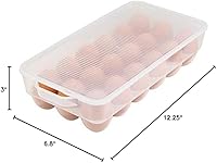 Vista 8 de Covered Egg Holder,Egg Storage for Refrigerator,Fits 18 Eggs,Pack of 4