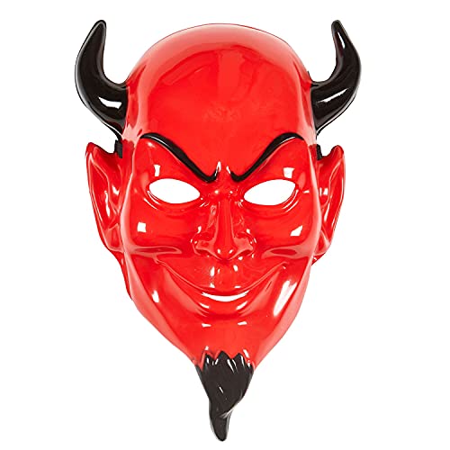 Widmann 86861 - Mask Devil Horror Satan Halloween Carnival Theme Party, Multicoloured