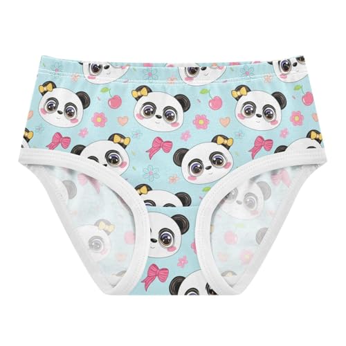 Joisal Cute Cartoon Panda Blue Toddler Underwear Floral 2t Cotton Panties for Girl Stylish Briefs Girls Undies