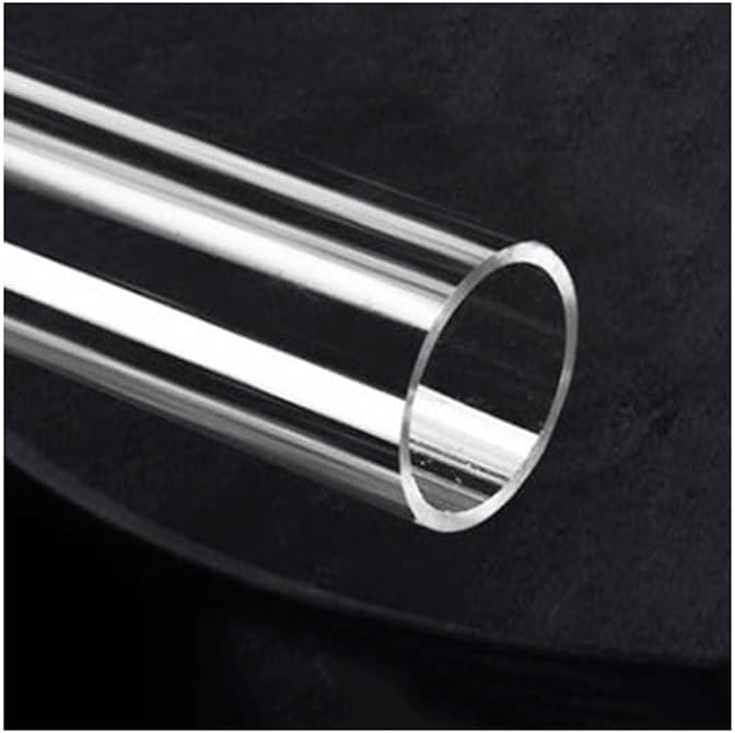 Acrylic Pipe Transparent Tube Hollow Duct PMMA, for DIY Projects Water Cooling System Plumbing(28x24x500mm)