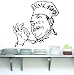 Wandbilder Decals 57X57cm Chef Artist Residence Dekorative Vinyl Silhouette Lustige Küchenchef Restaurant Dekor
