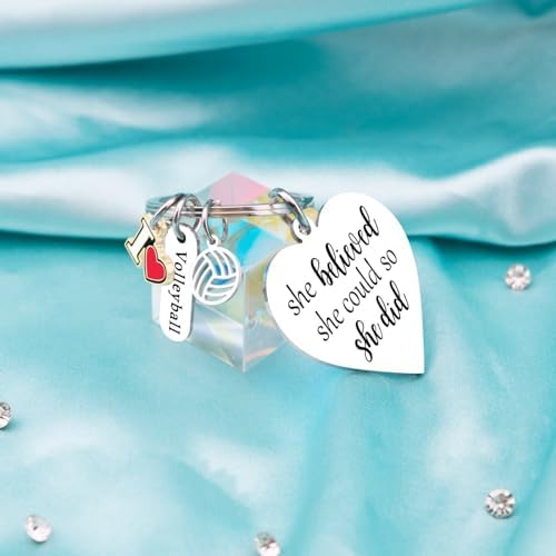 Aisity Volleyball Gifts for Teen Girls Volleyball Keychain Volleyballs Accessories for Backpack Inspirational Gifts for Player Team Volleyballs Stuff for Teen Girls