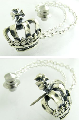 DAgDART（ダグダート）『王冠（クラウン）モチーフシルバーラペルピン／ストールピン（DK-067）』