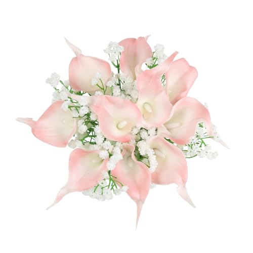 Hupiosy Pink Calla Lily Artificial Flowers