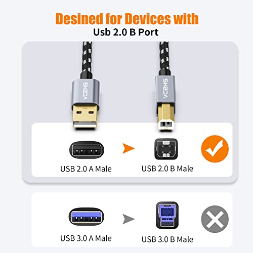 Printer Cable 5m - VCZHS USB Printer Cable Compatible with Epson Dell Canon HP - Image 4