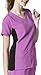 WonderWink Women's Four Stretch Knit Panel Scrub Top, Iris, Medium
