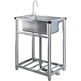 Accessoires complets : les accessoires comprennent un robinet d'eau froide simple X1, un drain semi-acier X1, un tuyau d'eau antidéflagrant X1, un panier à ordures X1 et un tuyau d'évacuation épaissi X1 pour répondre à une variété de besoins de cuisine