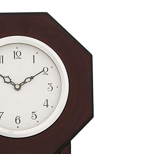 Ecraftindia Brown Round Pendulum Wooden Wall Clock #TOP4