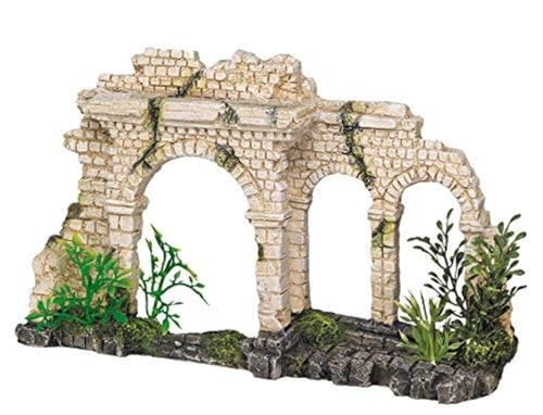 Nobby Aqua Ornaments Mauer MIT BÖGEN mit Pflanzen, 25 x 6,5 x 15 cm, 1 Stück