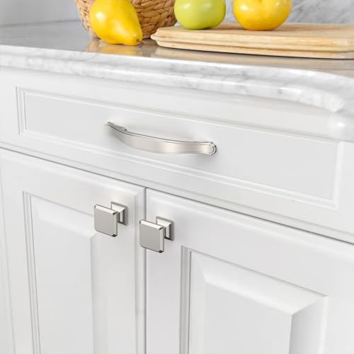 Amerdeco 10 Pack Brushed Satin Nickel Cabinet Pulls 3.75 Inch(96mm) Hole Center Drawer Pulls Cabinet Hardware Kitchen Cabinet Handles for Bathroom ZH0068 by Amerdeco - Image 4