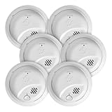 First Alert Smoke Alarm, Interconnect Hardwire Detector with 10-Year Battery Backup, SMI105-AC, 6-Pack