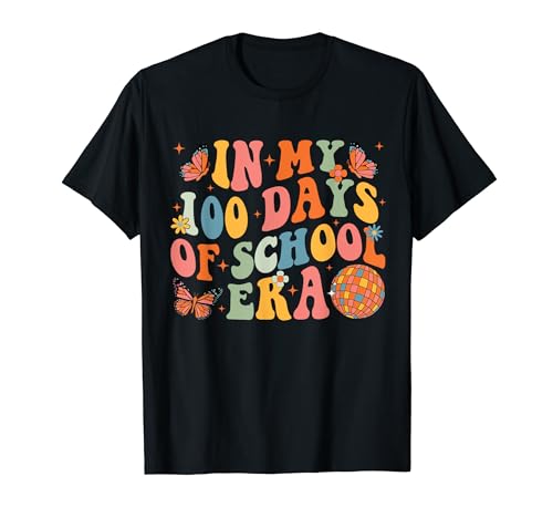 Na minha era de 100 dias de escola retro Happy 100th Day of School t-shirt