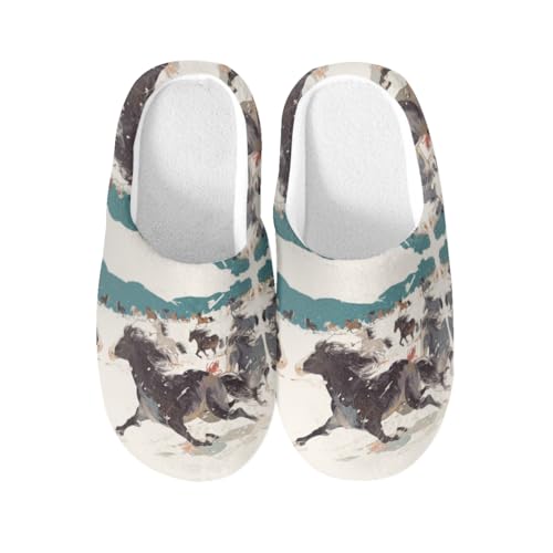 Pantoufles en coton à mémoire de forme PferdHome confort absolu