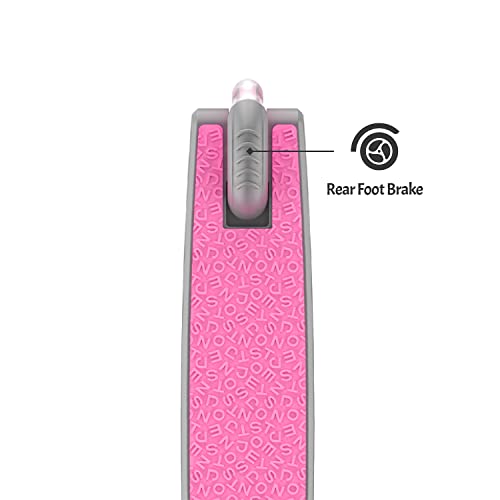 Jetson Scooters - Leo Kick Scooter (Pink) - Collapsible Portable Kids Push Scooter - Lightweight Folding Design With High Visibility Rgb Light Up Leds Wheels And Adjustable Height Handlebars #TOP1