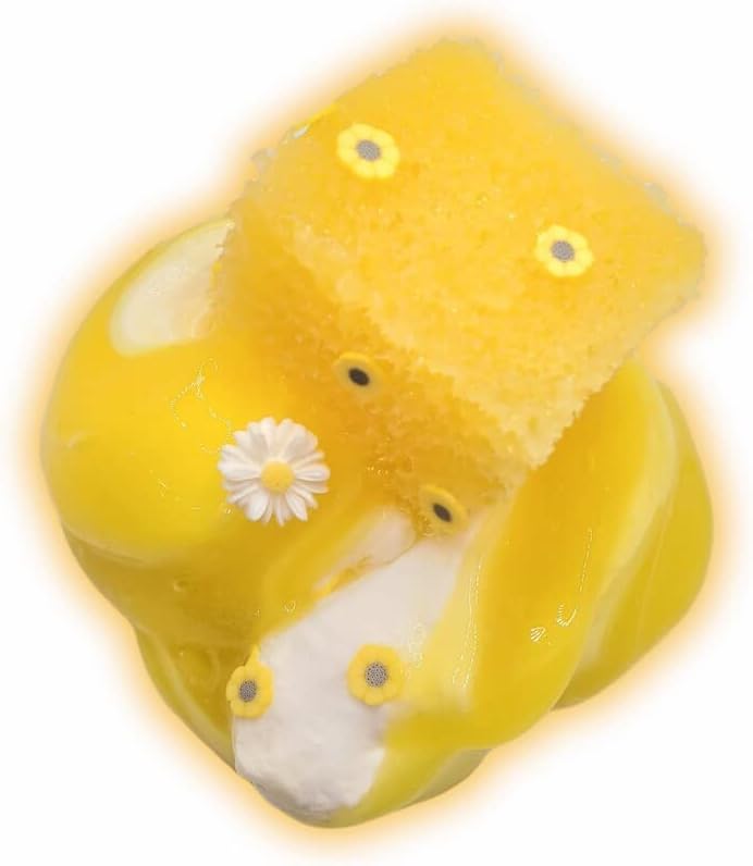 Milk & Honey Scented Clear Slime with Clay Cap – 4oz Stretchy ASMR Slime Toy for Kids Ages 8+ – Handmade Slime Kit with Charm & Accessories – Hoshimi Slimes