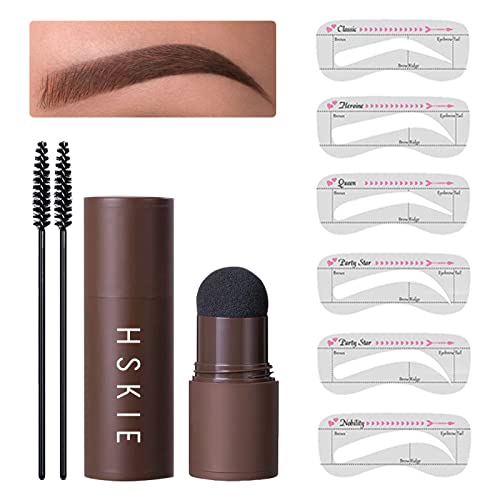 Eyebrow Stamp Stencil Kit One Step Brow Stamp Shaping Kit Waterproof Long Lasting Eyebrow Stamp (Blonde)