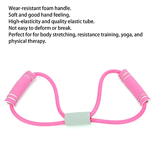 VGEBY Figura 8 faixas de resistência para exercícios com alças, corda elástica macia antiderrapante