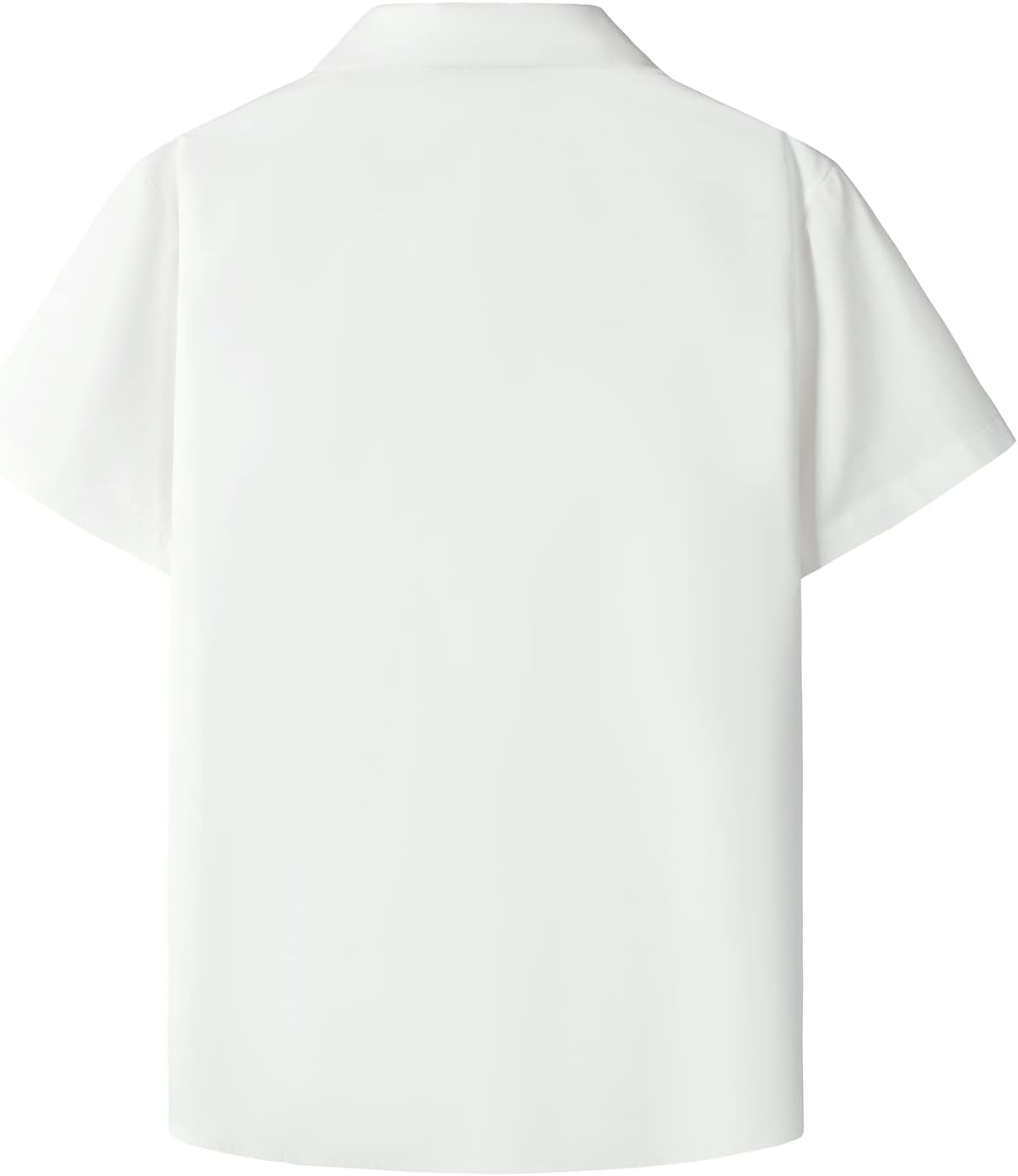 JOGAL Boys Guayabera Shirts Cuban Short Sleeve Casual Button Down Beach Shirt - Image 2